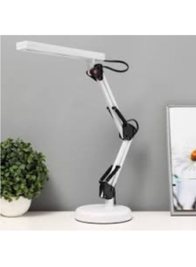 إيباسكت مصباح مكتب LED، مصباح طاولة LED، مصباح LED للعناية بالعين، قابل للتعديل 10 مستويات سطوع 3 أوضاع إضاءة، مزود بمشبك، مصباح قراءة للدراسة والعمل(ابيض) - Image 1